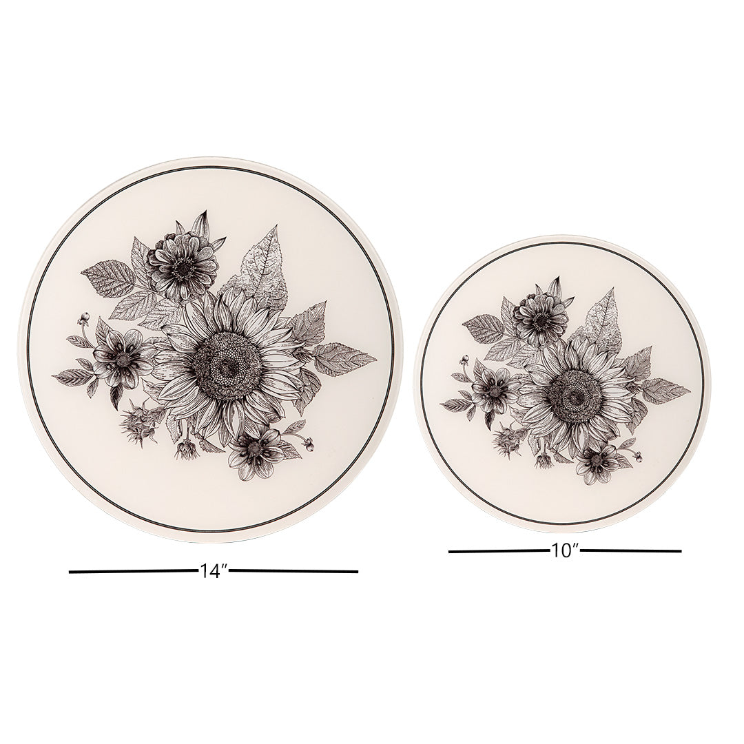 Placemat - Flora & Fauna Round Flower Bunch  (Set of 4)