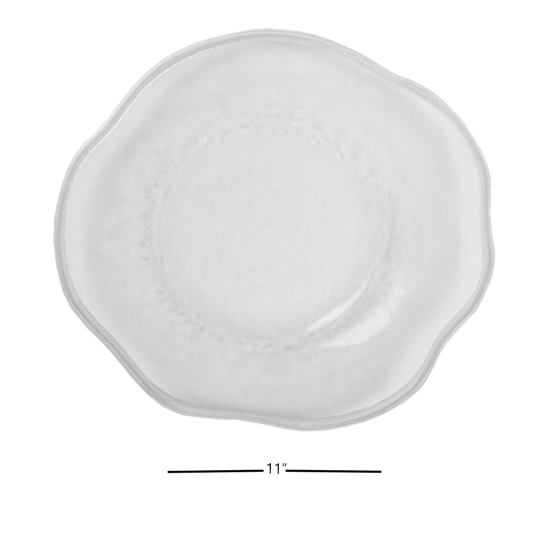 Dinner Plates - Signature Silver Rim (Set of 4)