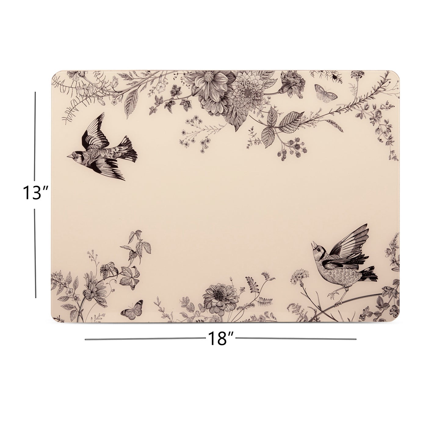 Placemat - Flora & Fauna Rectangle Bird Forest (Set of 4)