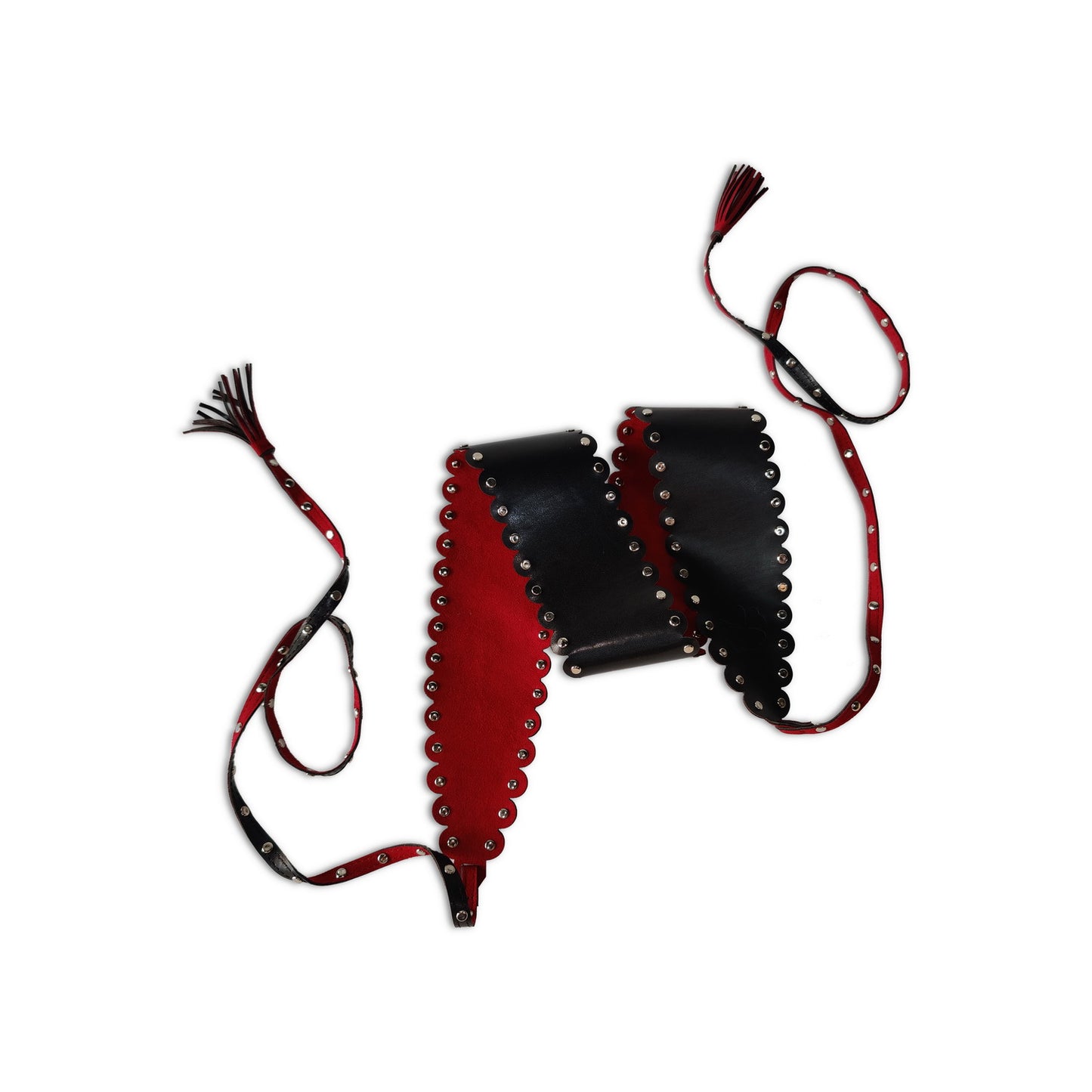 Belts - Red & Black Scallops