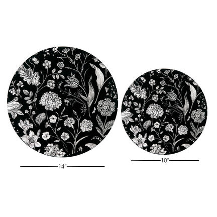 Placemat - Flora & Fauna Round Flower Forest (Set of 4)