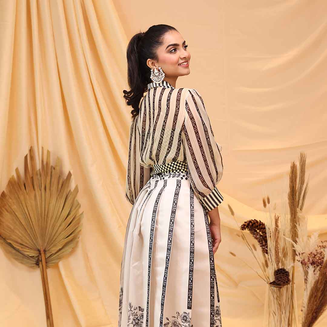 Flora & Fauna - Tie Up Sheer Top