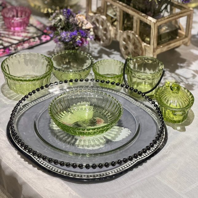 Mini Table Essentials – Dotted Mini Bowl Olive (Set of 4)