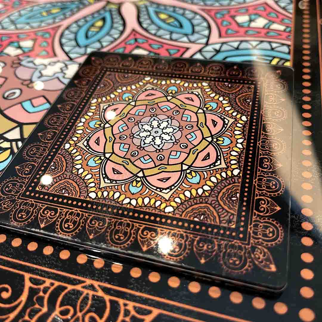 Coasters -  Mandala Kirost Black (Set of 4)