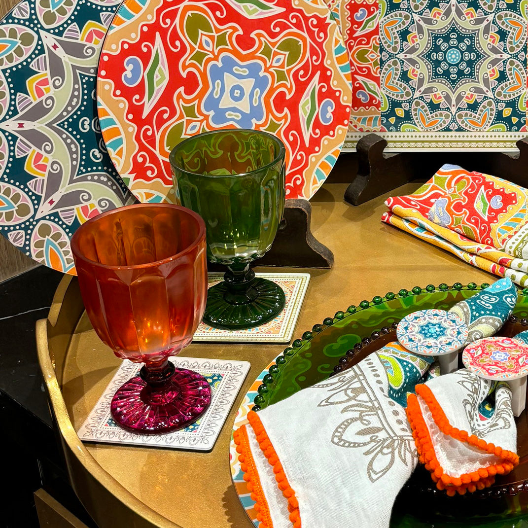 Glasses - Dotted Multicolour (Set of 4)