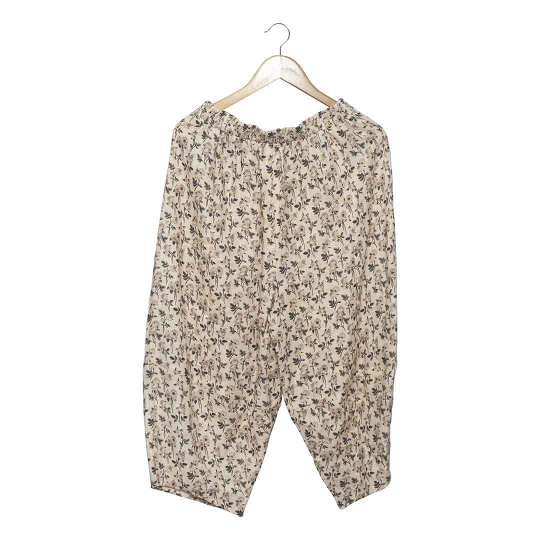 Flora & Fauna - Floral Wide Pants White