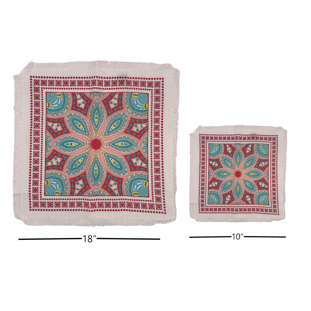 Napkin Sets - Mandala Sarabi Dinner Frost (Set of 4)