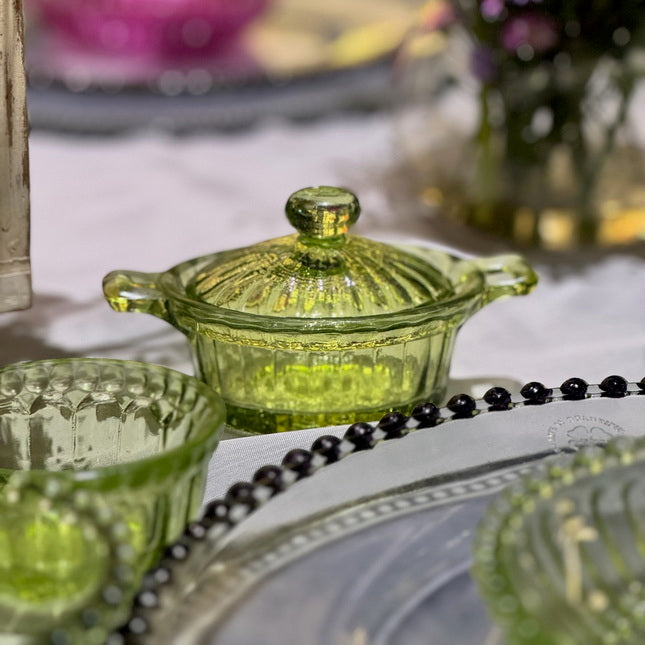 Mini Table Essentials – Dotted Caseroll Olive (Set of 4)