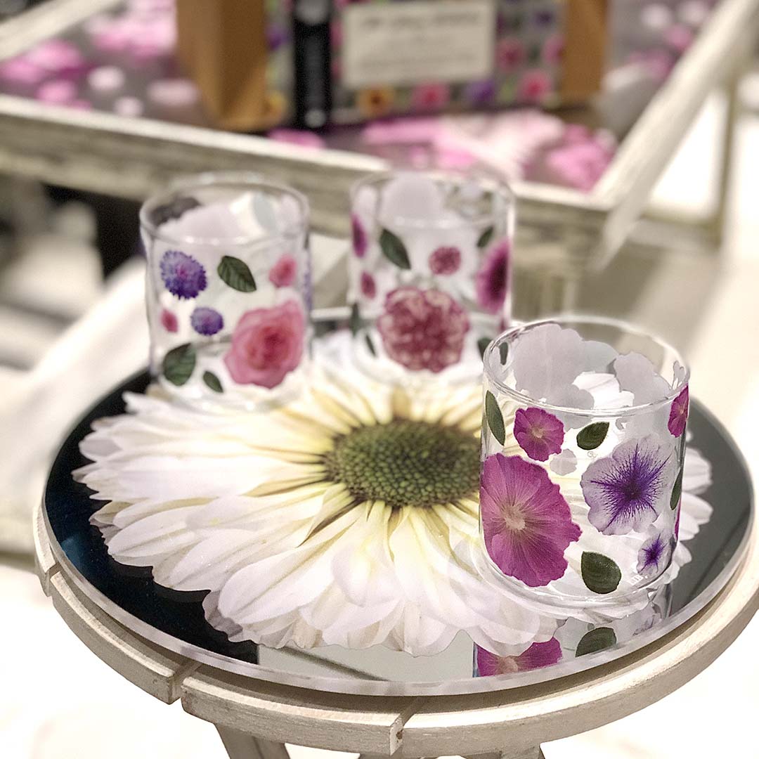 Glasses - Bloom Squat Multiple Flowers (Set of 6)