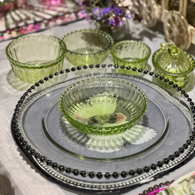 Mini Table Essentials – Dotted Nibbler Olive (Set of 4)