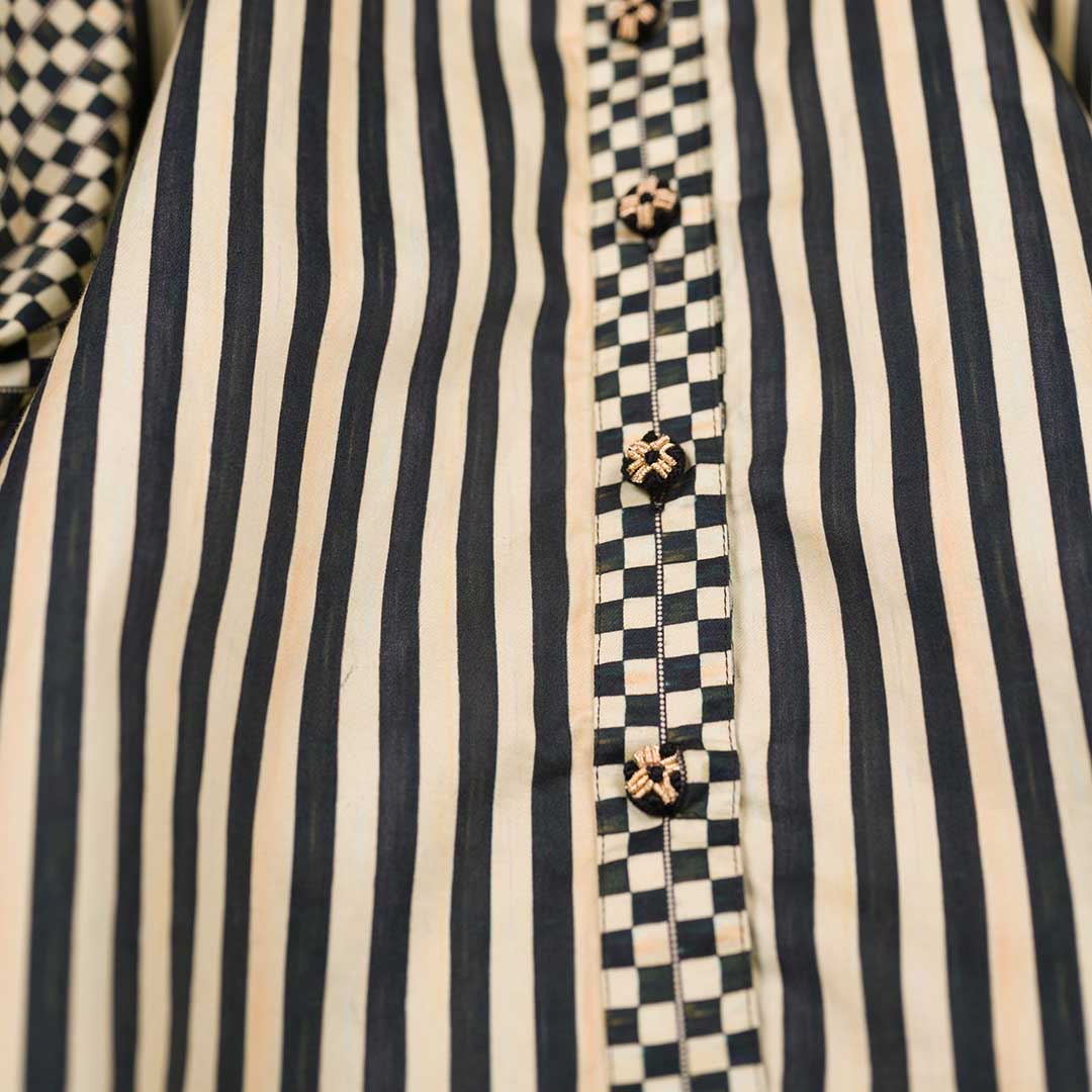 Flora & Fauna - Puff Sleeve Checkered Top