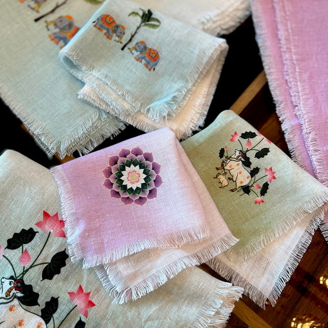 Napkin Sets - India Inspired Nandi Cocktail (Set of 4)
