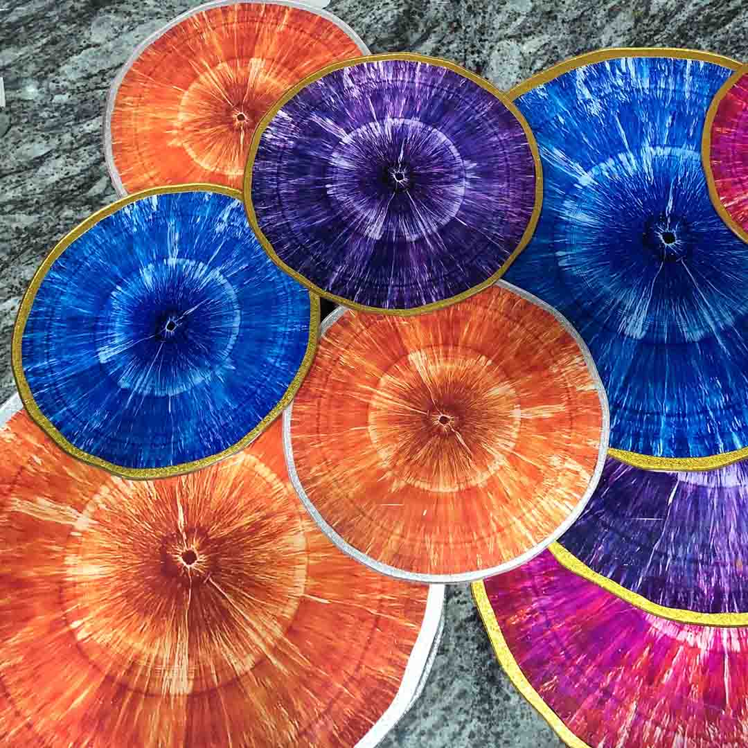 Platters - Psychedelic Colour Slices Orange