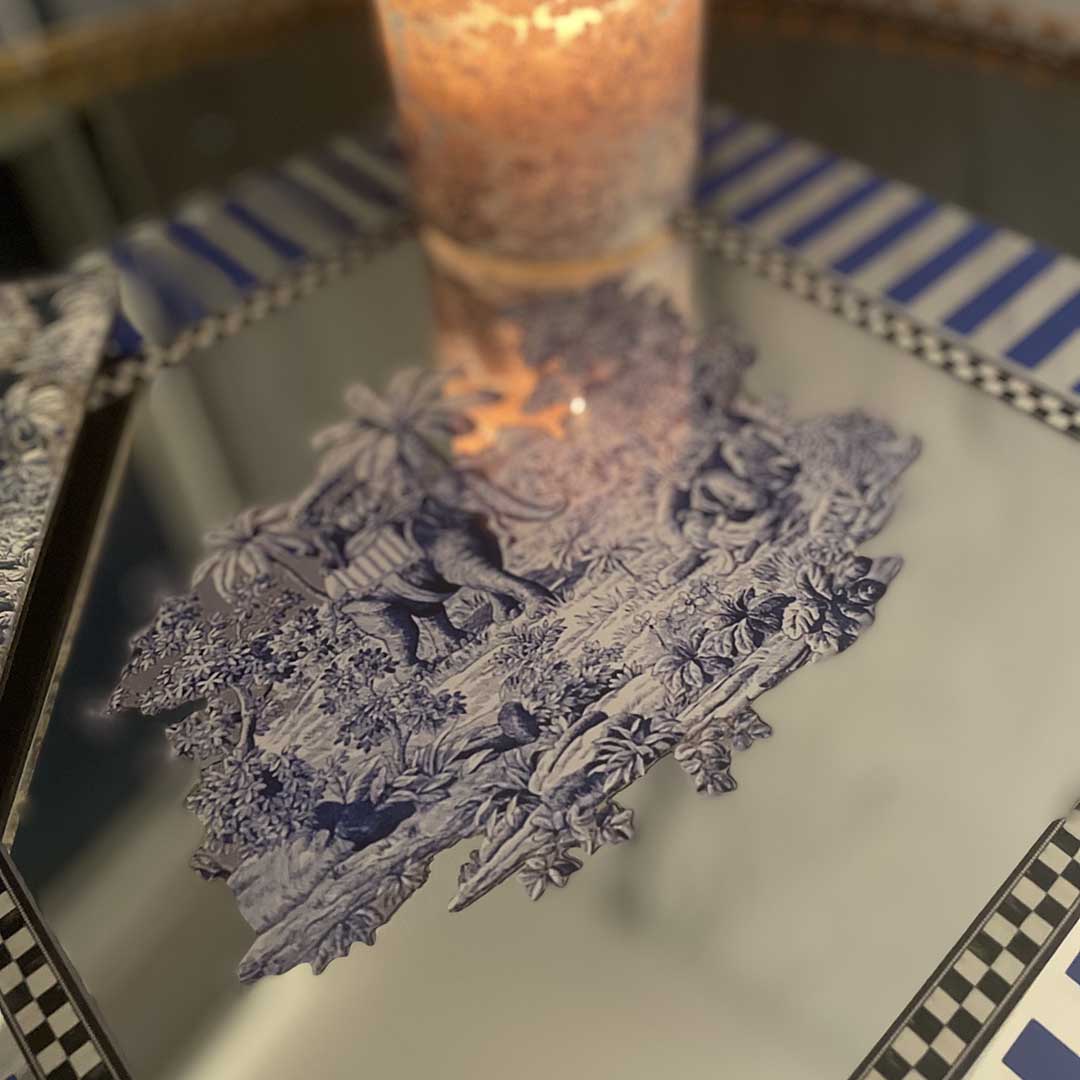 Platters - Blue Elephant Daisy Blue