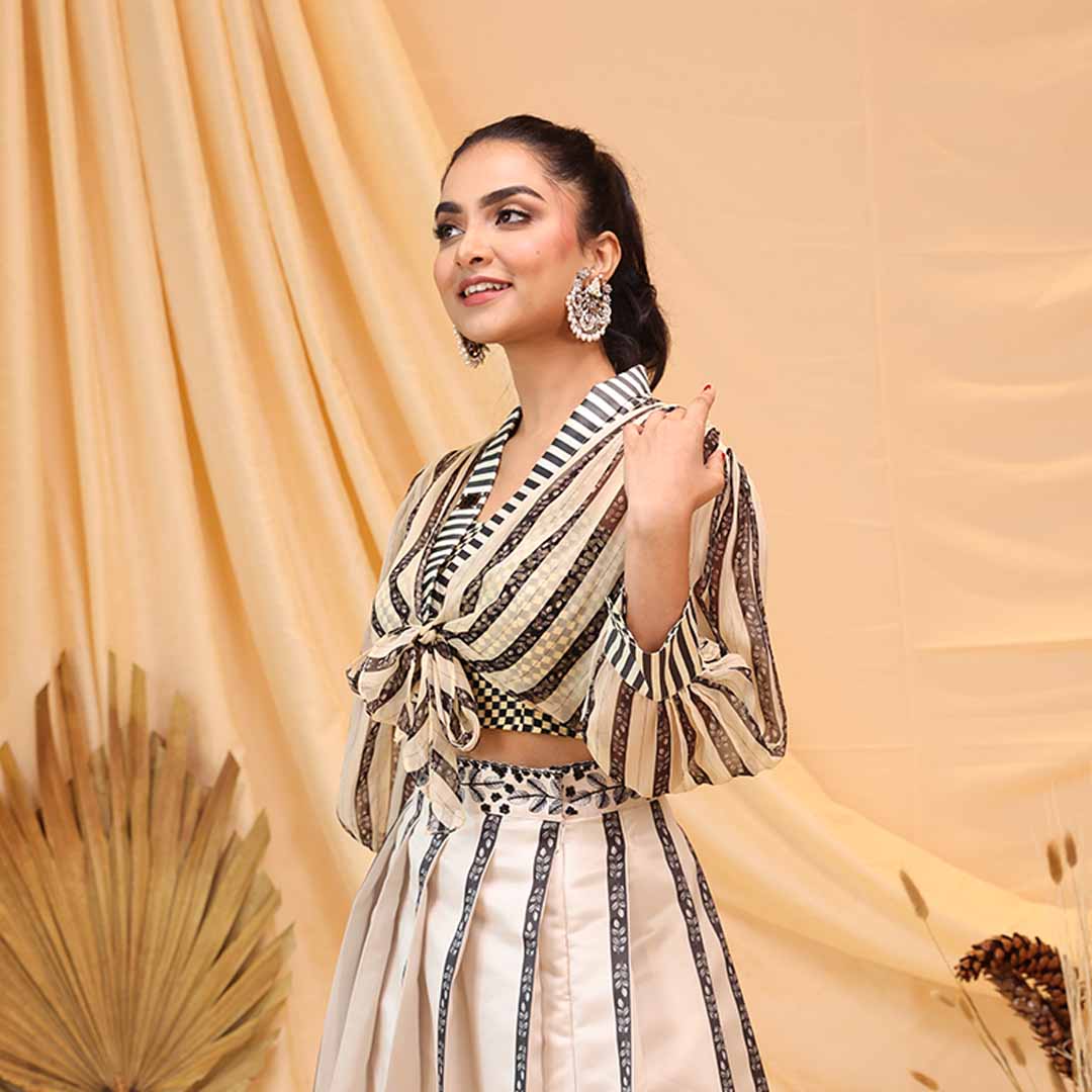 Flora & Fauna - Tie Up Sheer Top