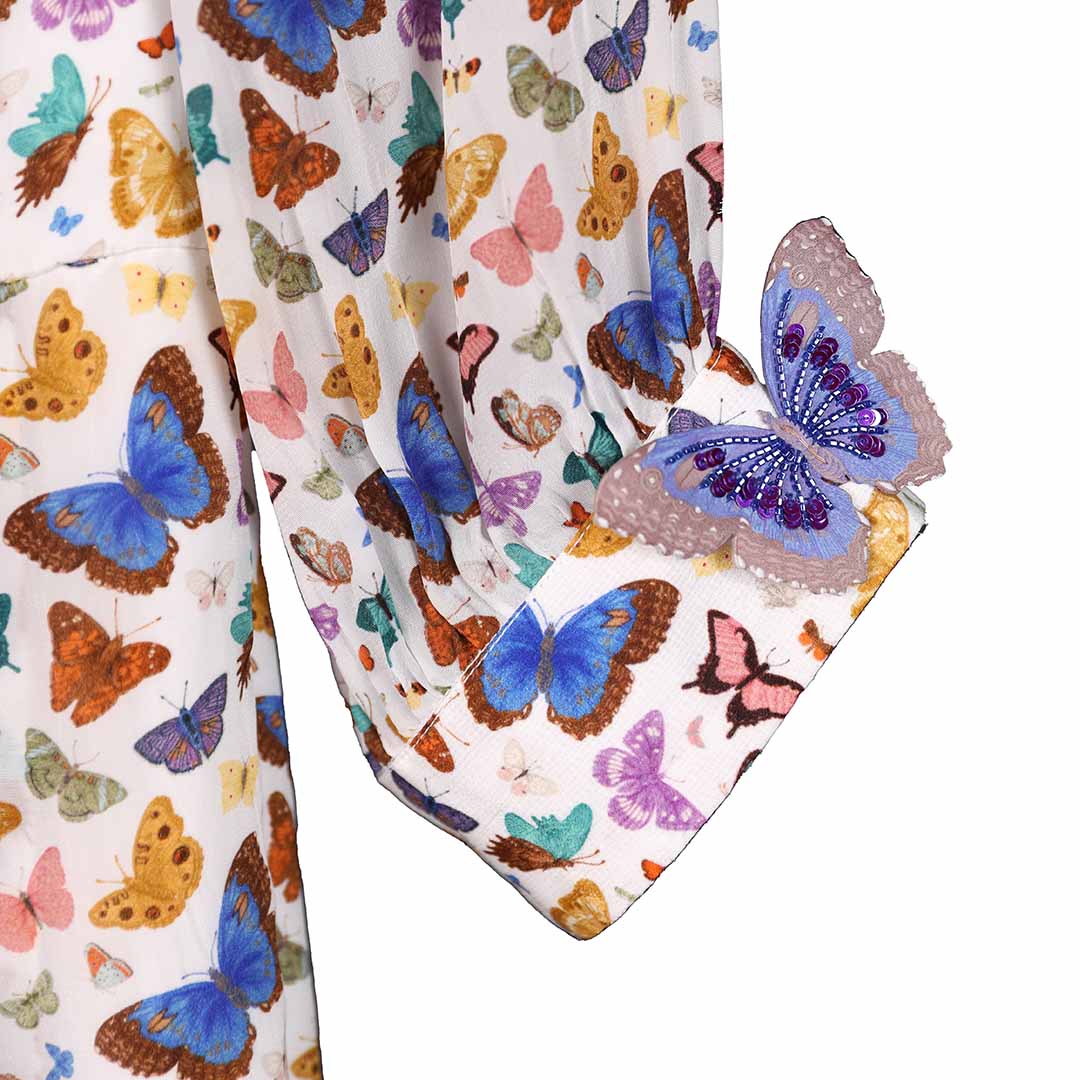 Butterflies & Birds - Garden Kurta Ivory Medium