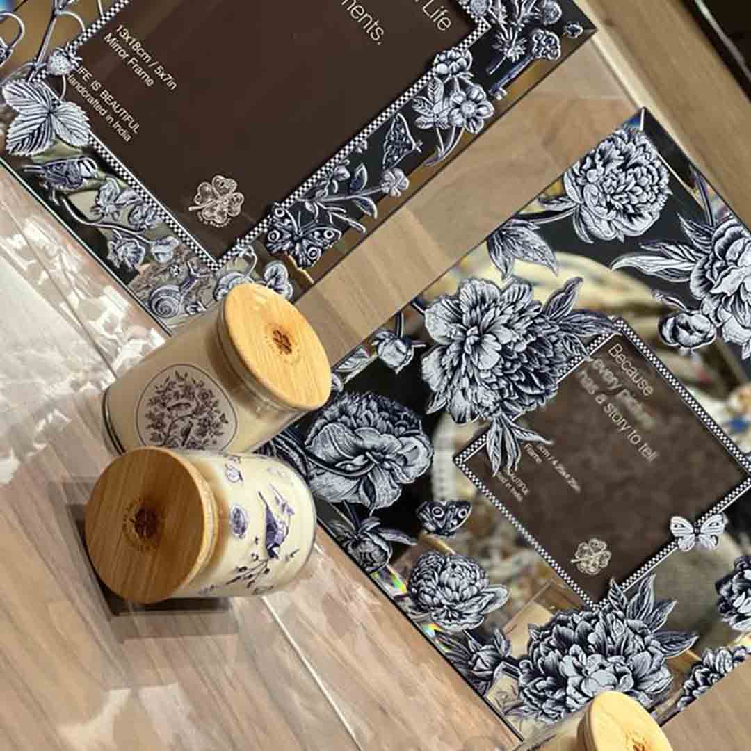 Candles - India Inspired Floral (Set of 2)