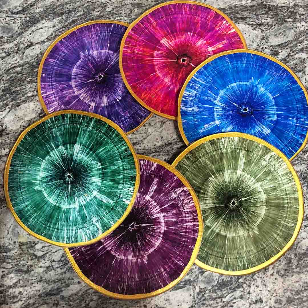 Platters - Psychedelic Colour Slices Green