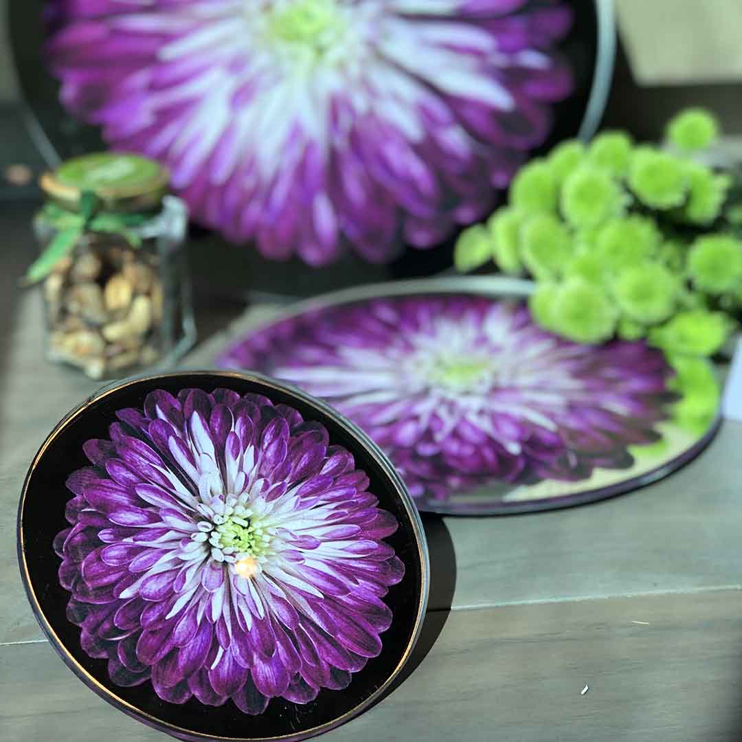 Platters - Bloom Magenta Chrysanthemum