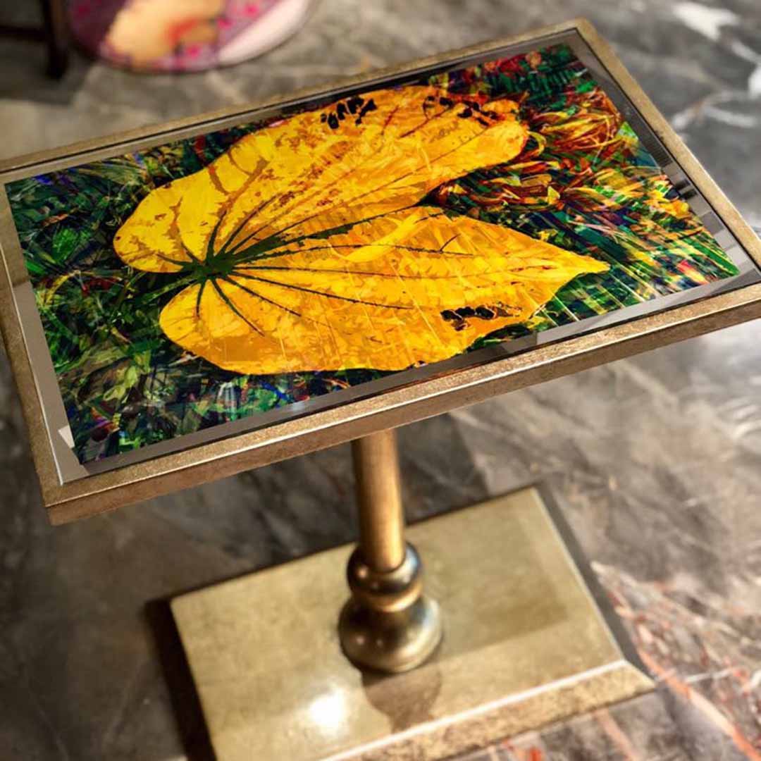 Side Table - Bunglow Series Leaf Rectangle