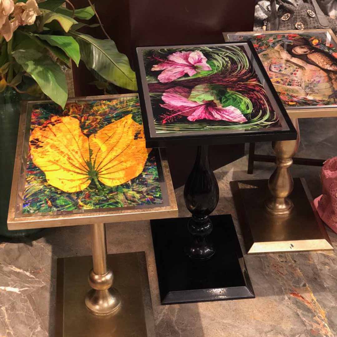 Side Table - Bunglow Series Leaf Rectangle