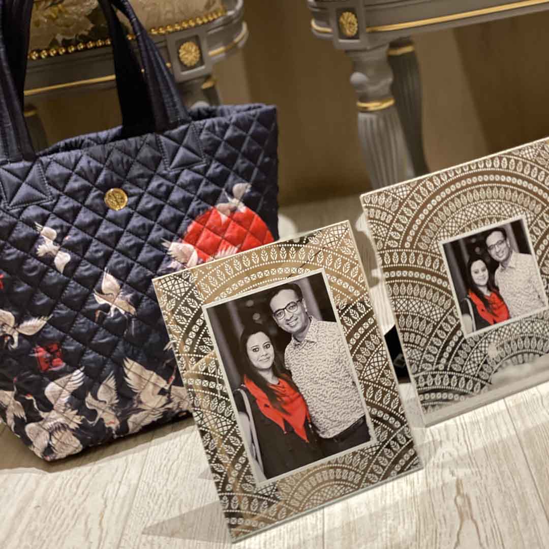 Photo Frame - Paper Doily Moondust Square