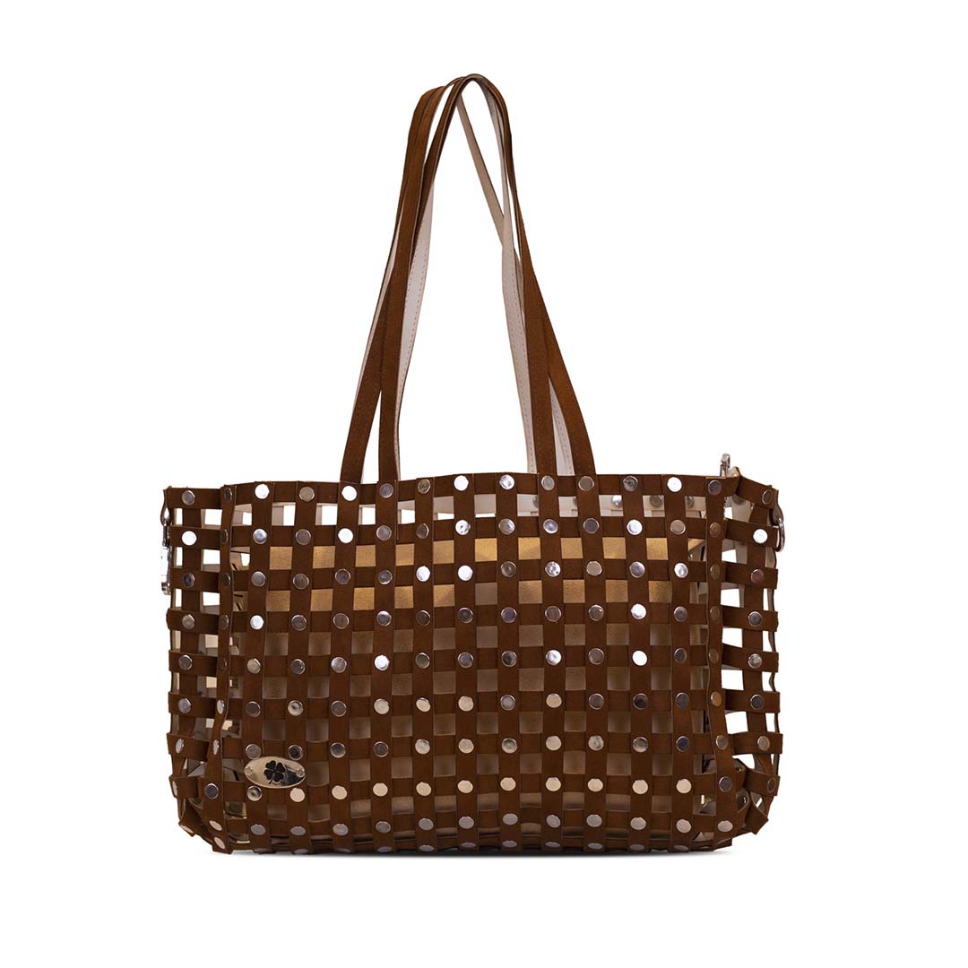 Rivet Reversible - Brown & White Medium