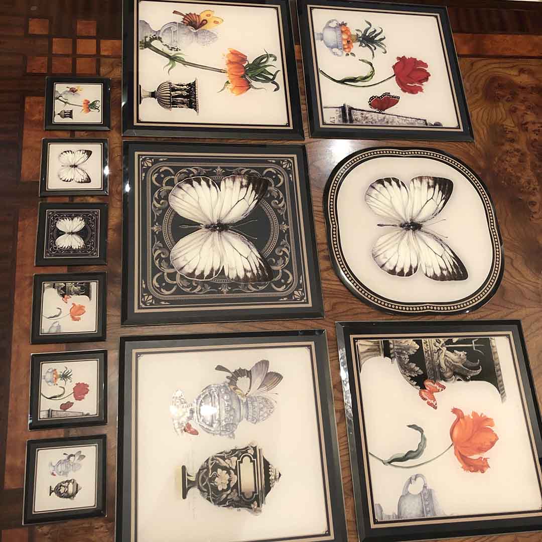 Coasters - Butterflies & Birds Deme (Set of 4)