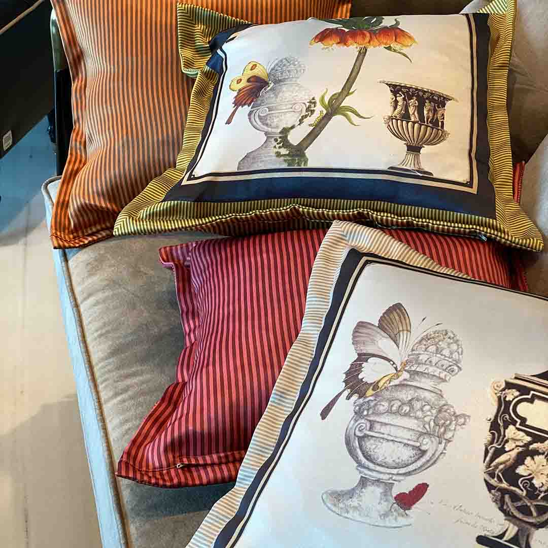 Cushion Cover - Butterflies & Birds Stormi Silk (Set of 4)