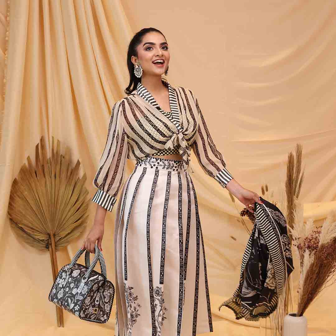 Flora & Fauna - Tie Up Sheer Top