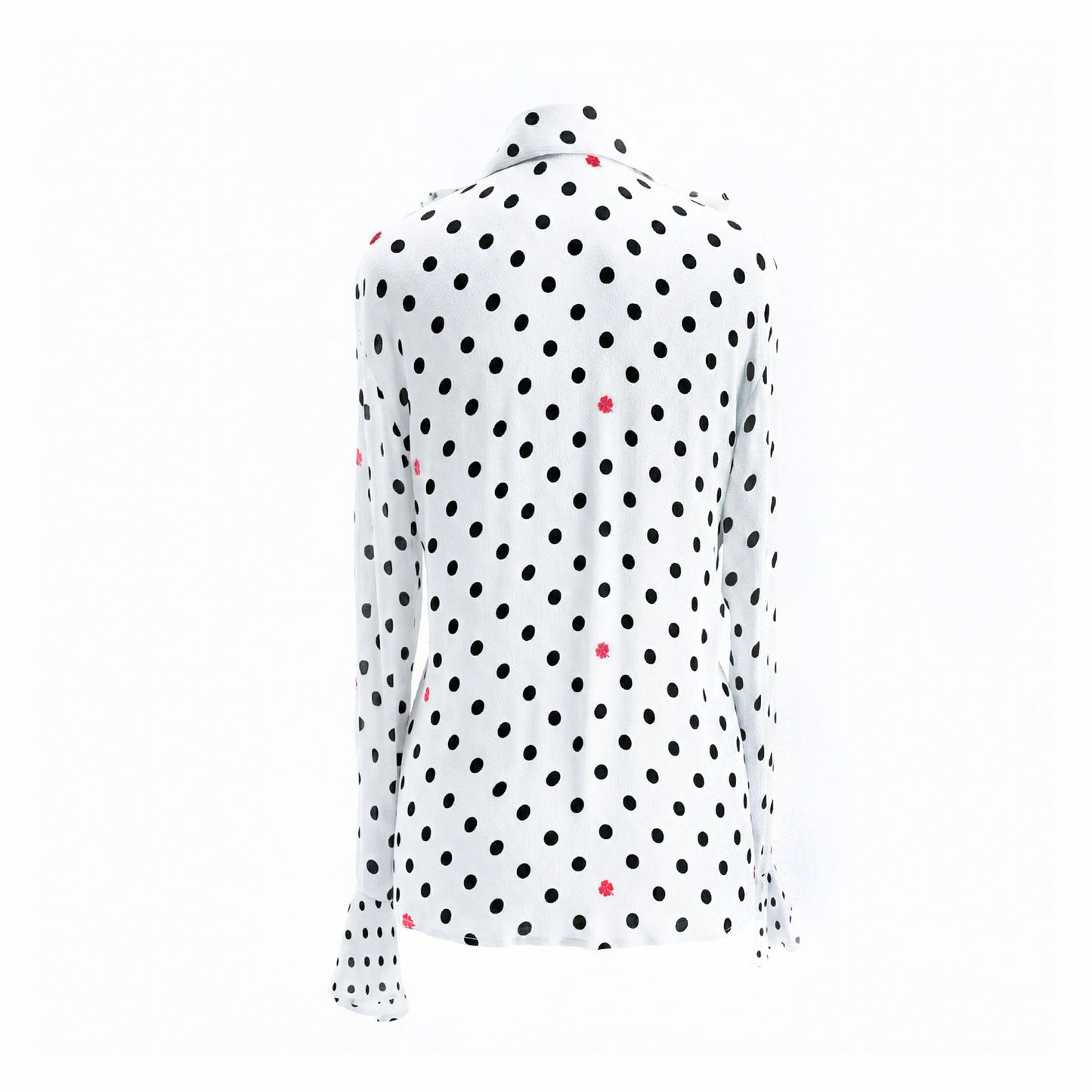 Polka Dot - Cascade Ruffle Shirt