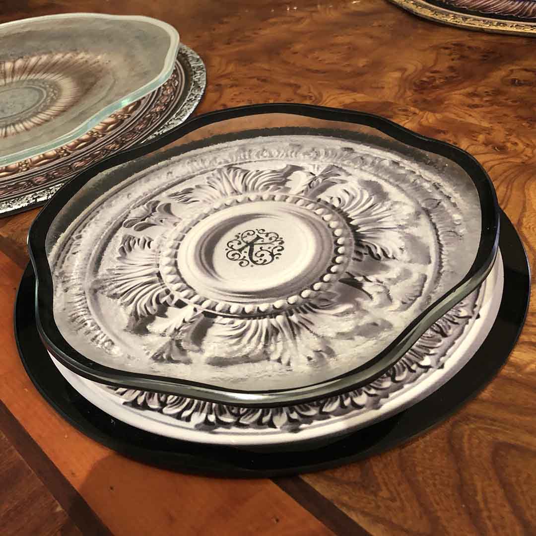 Dinner Plates - Signature Black Rim (Set of 4)