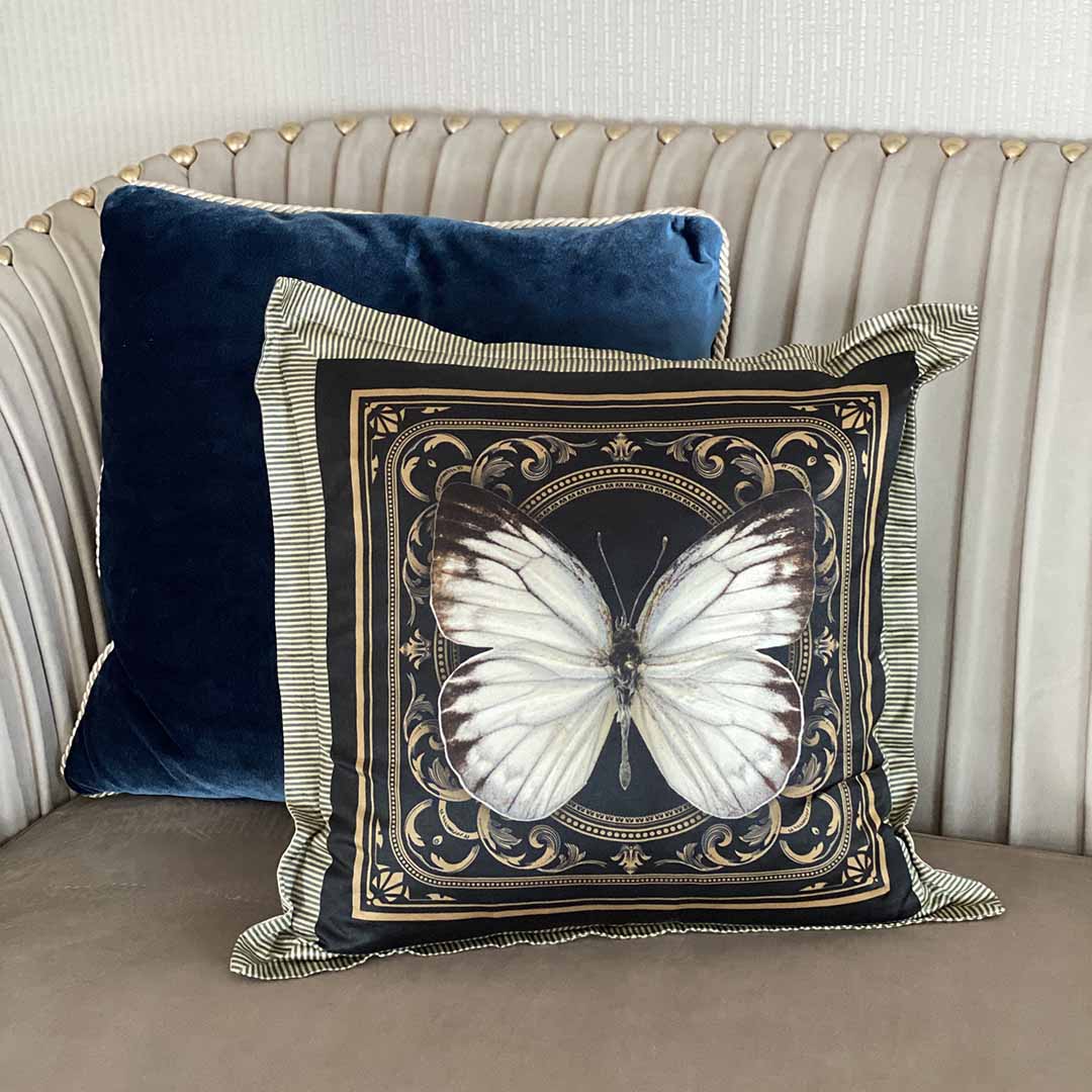 Cushion Cover - Butterflies & Birds Macy Silk (Set of 4)