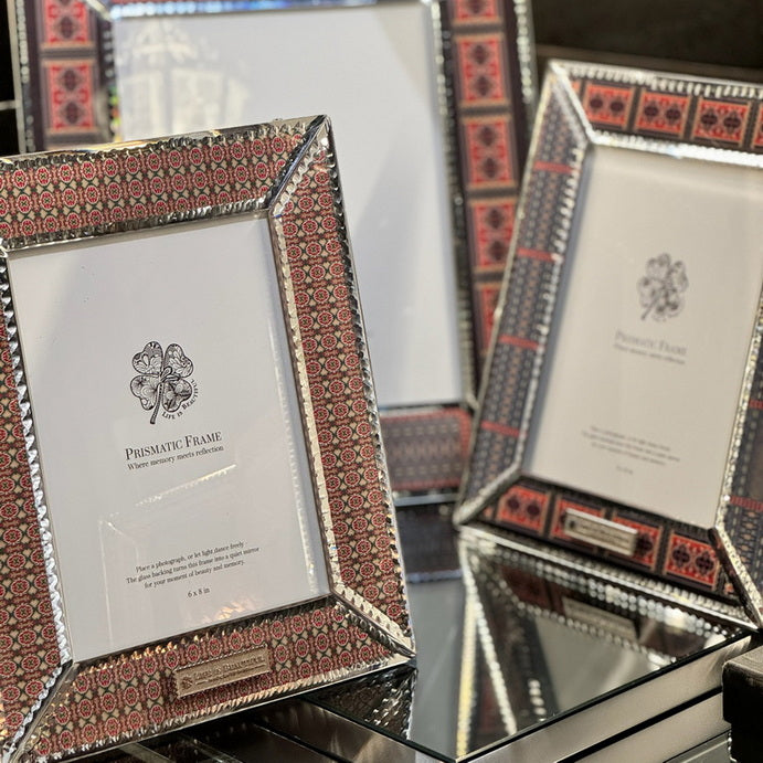 Prismatic Photo Frame – Amber Orange Small