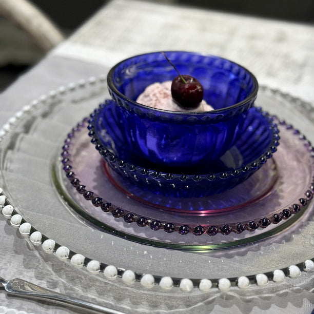 Mini Table Essentials - Dotted Nibbler Royal Blue (Set of 4)