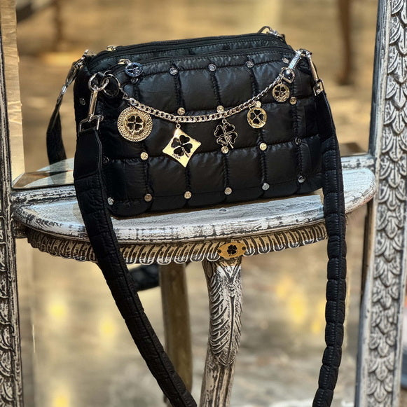 Gilded Grid - Black