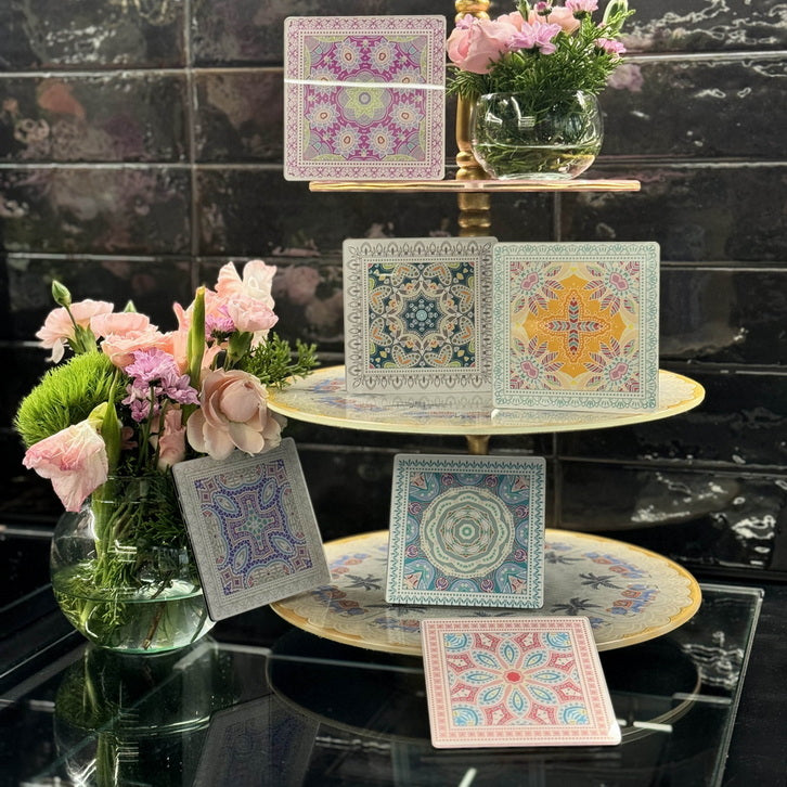 Coasters - Mandala Kiara Frost (Set of 4)