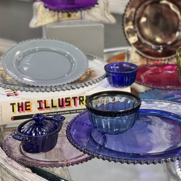 Mini Table Essentials - Dotted Caseroll Royal Blue (Set of 4)