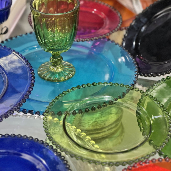 Dinner Plates - Dotted Turquoise (Set of 4)