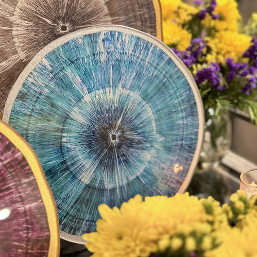Platters - Psychedelic Colour Slices Turquoise