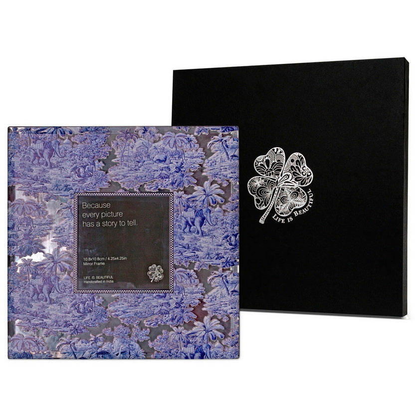 Photo Frame - Blue Elephant Bomman Square