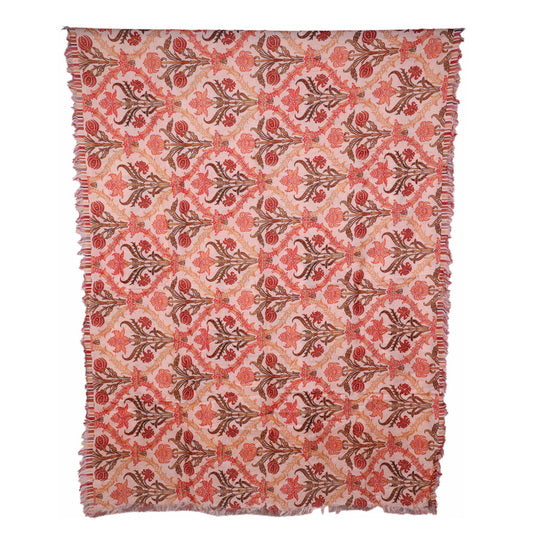 Twill Pashmina Embroidered Shawl - Persian