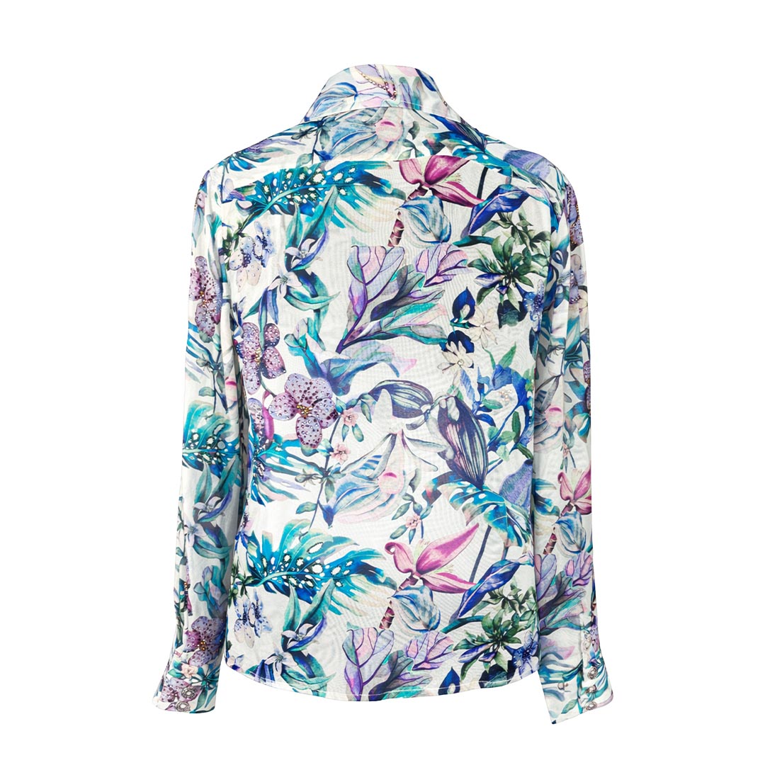 Floral  - Ivory Botanical Print Shirt