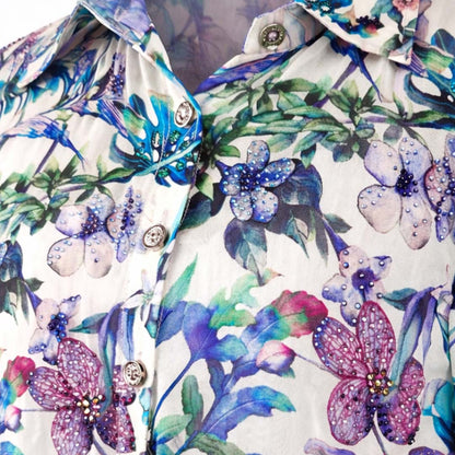 Floral  - Ivory Botanical Print Shirt