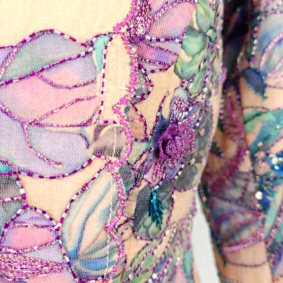 Floral  - Ivory Botanical Print Jacket & Pant Co-ord Set