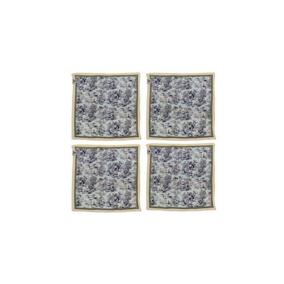 Napkin Sets - Blue Elephant Cocktail Napkin 01 (Set of 4)