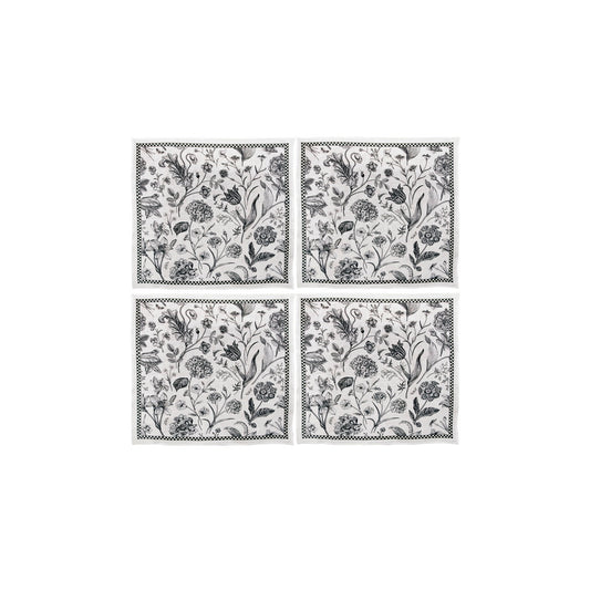 Napkin Sets - Flora Fauna Flower Forest Cocktail (Set of 4)