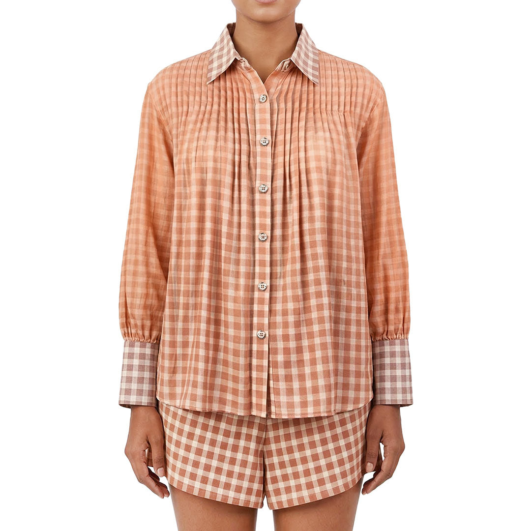 Picnic - Pleated Top & Shorts Set