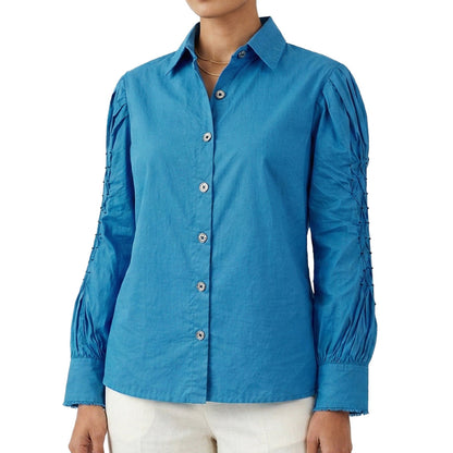LIB Basics - Smocked Sleeve Shirt