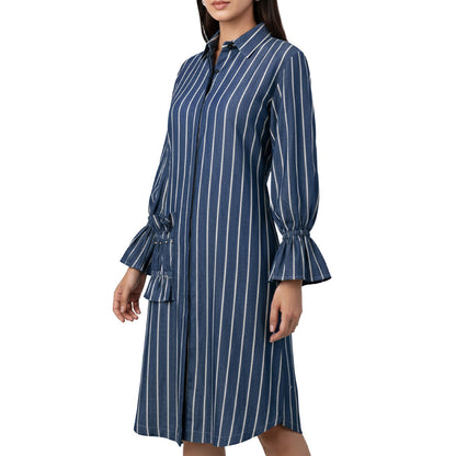 Denim  - Striped Shirt Dress